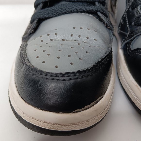 Nike Air Jordan Retro Mid Size 13 C Shoes Childrens Gray Black Lace 640734 096 - Picture 10 of 16